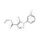 Ethyl 5-bromo-1-(3-chlorophenyl)-1H-pyrazole-4-carboxylate (CAS 110821-39-1) - chemical structure image