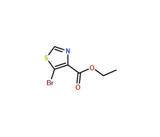 Ethyl 5-bromo-4-thiazolecarboxylate (CAS 61830-23-7) - chemical structure image