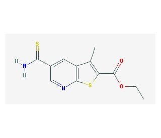ethyl 5-carbamothioyl-3-methylthieno[2,3-b]pyridine-2-carboxylate - chemical structure image