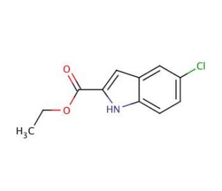 Ethyl 5-chloro-2-indolecarboxylate (CAS 4792-67-0) - chemical structure image