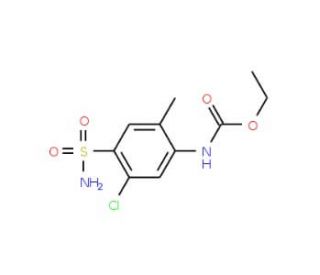 Ethyl 5-chloro-2-methyl-4-sulfamoylphenylcarbamate (CAS 35442-35-4) - chemical structure image