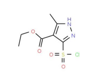ethyl 5-(chlorosulfonyl)-3-methyl-1H-pyrazole-4-carboxylate - chemical structure image