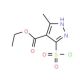 ethyl 5-(chlorosulfonyl)-3-methyl-1H-pyrazole-4-carboxylate - chemical structure image