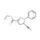 ethyl 5-cyano-1-phenyl-4,5-dihydro-1H-pyrazole-3-carboxylate - chemical structure image