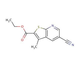 ethyl 5-cyano-3-methylthieno[2,3-b]pyridine-2-carboxylate - chemical structure image