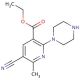 Ethyl 5-cyano-6-methyl-2-(piperazin-1-yl)nicotinate (CAS 402479-97-4) - chemical structure image