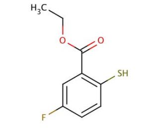 Ethyl 5-fluoro-2-mercaptobenzoate (CAS 870703-85-8) - chemical structure image