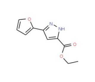 Ethyl 5-fur-2-yl-1H-pyrazole-3-carboxylate (CAS 34020-22-9) - chemical structure image