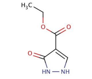 Ethyl 5-hydroxy-4-pyrazolecarboxylate (CAS 7251-53-8) - chemical structure image