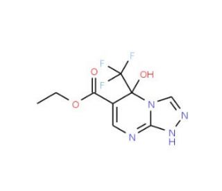 ethyl 5-hydroxy-5-(trifluoromethyl)-5,8-dihydro[1,2,4]triazolo[4,3-a]pyrimidine-6-carboxylate - chemical structure image