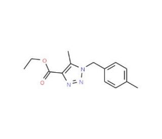 Ethyl 5-methyl-1-(4-methylbenzyl)-1H-1,2,3-triazole-4-carboxylate (CAS 1030014-84-6) - chemical structure image