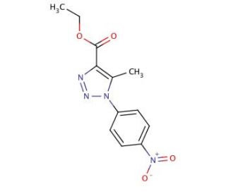 ethyl 5-methyl-1-(4-nitrophenyl)-1H-1,2,3-triazole-4-carboxylate - chemical structure image