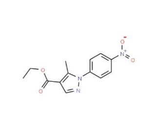 Ethyl 5-methyl-1-(4-nitrophenyl)-1H-pyrazole-4-carboxylate - chemical structure image