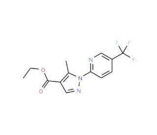 ethyl 5-methyl-1-[5-(trifluoromethyl)pyridin-2-yl]-1H-pyrazole-4-carboxylate - chemical structure image