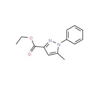 Ethyl 5-methyl-1-phenylpyrazole-3-carboxylate (CAS 81153-64-2) - chemical structure image