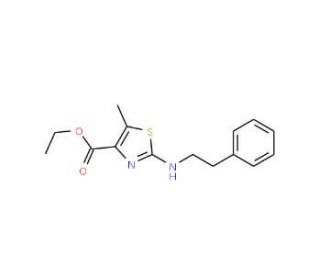 ethyl 5-methyl-2-[(2-phenylethyl)amino]-1,3-thiazole-4-carboxylate - chemical structure image