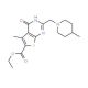 ethyl 5-methyl-2-[(4-methylpiperidin-1-yl)methyl]-4-oxo-3,4-dihydrothieno[2,3-d]pyrimidine-6-carboxylate - chemical structure