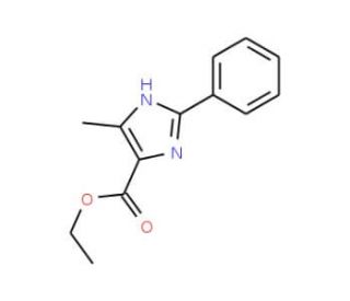 Ethyl 5-methyl-2-phenyl-1H-imidazole-4-carboxylate (CAS 77335-93-4) - chemical structure image
