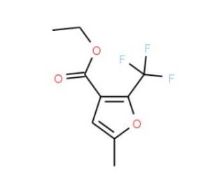 Ethyl 5-methyl-2-(trifluoromethyl)-3-furoate (CAS 17515-73-0) - chemical structure image