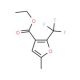 Ethyl 5-methyl-2-(trifluoromethyl)-3-furoate (CAS 17515-73-0) - chemical structure image