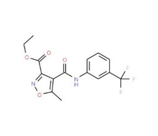 Ethyl 5-methyl-4-{[3-(trifluoromethyl)anilino]-carbonyl}-3-isoxazolecarboxylate - chemical structure image