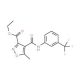 Ethyl 5-methyl-4-{[3-(trifluoromethyl)anilino]-carbonyl}-3-isoxazolecarboxylate - chemical structure image