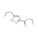 Ethyl 5-n-propyl-1H-pyrazole-3-carboxylate (CAS 92945-27-2) - chemical structure image