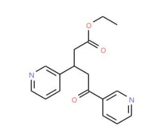 Ethyl 5-Oxo-3,5-di(3-pyridyl)pentanoate (CAS 200571-38-6) - chemical structure image