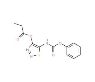 Ethyl 5-phenoxycarbonylamino-1,2,3-thiadiazole-4-carboxylate (CAS 2037-81-2) - chemical structure image