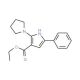 Ethyl 5-phenyl-2-(1-pyrrolidinyl)-1H-pyrrole-3-carboxylate - chemical structure image