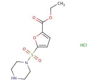 ethyl 5-(piperazin-1-ylsulfonyl)-2-furoate hydrochloride - chemical structure image