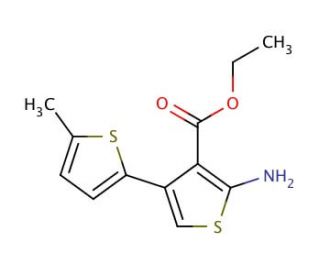 ethyl 5&prime;-amino-5-methyl-2,3&prime;-bithiophene-4&prime;-carboxylate - chemical structure image