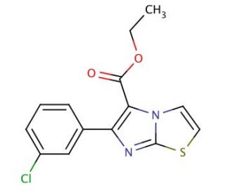 Ethyl 6-(3-chlorophenyl)imidazo[2,1-b]thiazole-5-carboxylate - chemical structure image