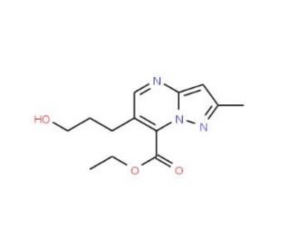 ethyl 6-(3-hydroxypropyl)-2-methylpyrazolo[1,5-a]pyrimidine-7-carboxylate - chemical structure image