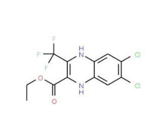 Ethyl 6,7-dichloro-1,4-dihydro-3-(trifluoromethyl)quinoxaline-2-carboxylate (CAS 957062-92-9) - chemical structure image