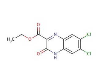 Ethyl 6,7-Dichloro-3,4-dihydro-3-oxo-2-quinoxalinecarboxylate (CAS 60578-70-3) - chemical structure image