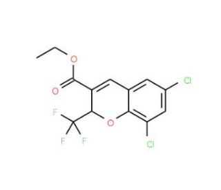 Ethyl 6,8-dichloro-2-(trifluoromethyl)-2H-chromene-3-carboxylate - chemical structure image