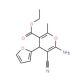 ethyl 6-amino-5-cyano-4-(2-furyl)-2-methyl-4H-pyran-3-carboxylate (CAS 72568-56-0) - chemical structure image