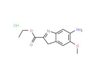 Ethyl 6-Amino-5-methoxyindole-2-carboxylate Hydrochloride (CAS 1189986-62-6) - chemical structure image