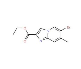 Ethyl 6-bromo-7-methylimidazo[1,2-a]pyridine-2-carboxylate (CAS 907945-87-3) - chemical structure image
