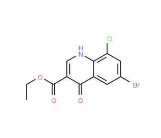 Ethyl 6-bromo-8-chloro-4-hydroxy-quinoline-3-carboxylate (CAS 217316-19-3) - chemical structure image