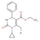 ethyl 6-(bromomethyl)-1-cyclopropyl-2-oxo-4-phenyl-1,2,3,4-tetrahydropyrimidine-5-carboxylate 的分子结构 ethyl 6-(bromomethyl)-1-cyclopropyl-2-oxo-4-phenyl-1,2,3,4-tetrahydropyrimidine-5-carboxylate - chemical structure image