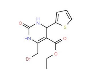 ethyl 6-(bromomethyl)-2-oxo-4-thien-2-yl-1,2,3,4-tetrahydropyrimidine-5-carboxylate (CAS 15139-62-5) - chemical structure ima