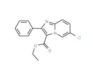 Ethyl 6-chloro-2-phenylimidazo[1,2-a]pyridine-3-carboxylate (CAS 193979-37-2) - chemical structure image