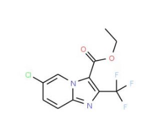 Ethyl 6-chloro-2-(trifluoromethyl)imidazo-[1,2-a]pyridine-3-carboxylate - chemical structure image