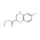 Ethyl 6-chloro-3,4-dihydro-2H-1,4-benzoxazine-2-carboxylate (CAS 68281-43-6) - chemical structure image