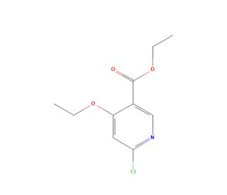 Ethyl 6-chloro-4-ethoxynicotinate (CAS 40296-47-7) - chemical structure image