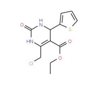 ethyl 6-(chloromethyl)-2-oxo-4-thien-2-yl-1,2,3,4-tetrahydropyrimidine-5-carboxylate - chemical structure image
