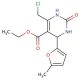 ethyl 6-(chloromethyl)-4-(5-methyl-2-furyl)-2-oxo-1,2,3,4-tetrahydropyrimidine-5-carboxylate 的分子结构 ethyl 6-(chloromethyl)-4-(5-methyl-2-furyl)-2-oxo-1,2,3,4-tetrahydropyrimidine-5-carboxylate - chemical structure image
