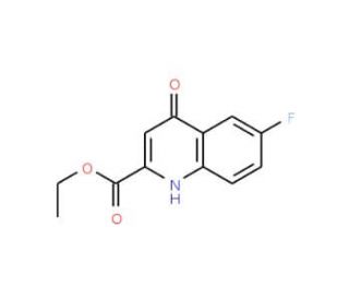 Ethyl 6-fluoro-4-hydroxyquinoline-2-carboxylate (CAS 16377-62-1) - chemical structure image